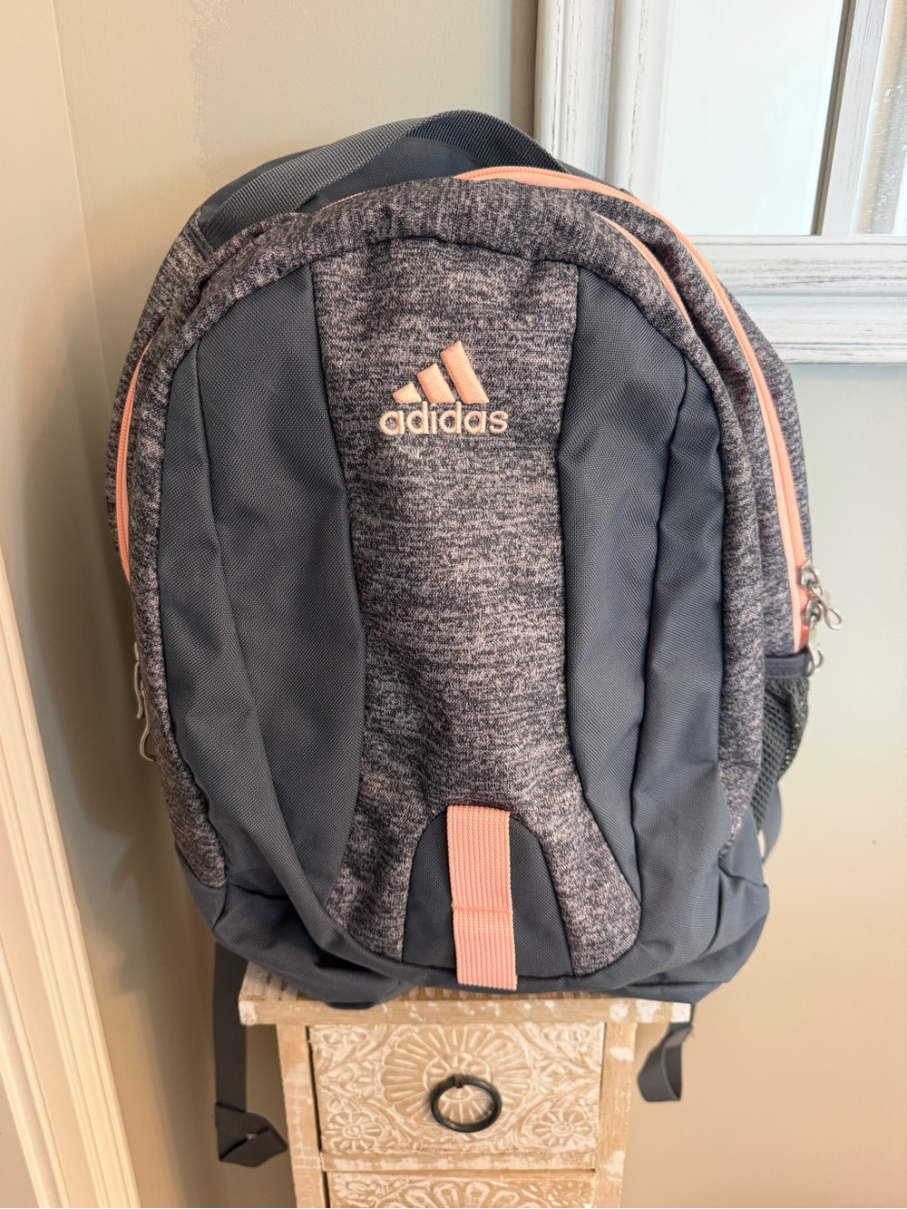Like New Adidas Backpack Gray and Pink